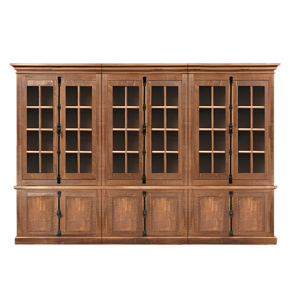 Alexandria Wall Cabinet 6 Glass/6 Wood Door