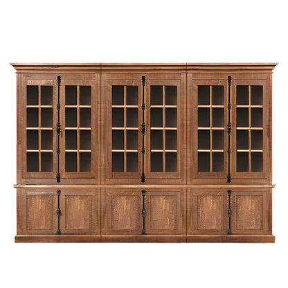 Alexandria Wall Cabinet 6 Glass/6 Wood Door