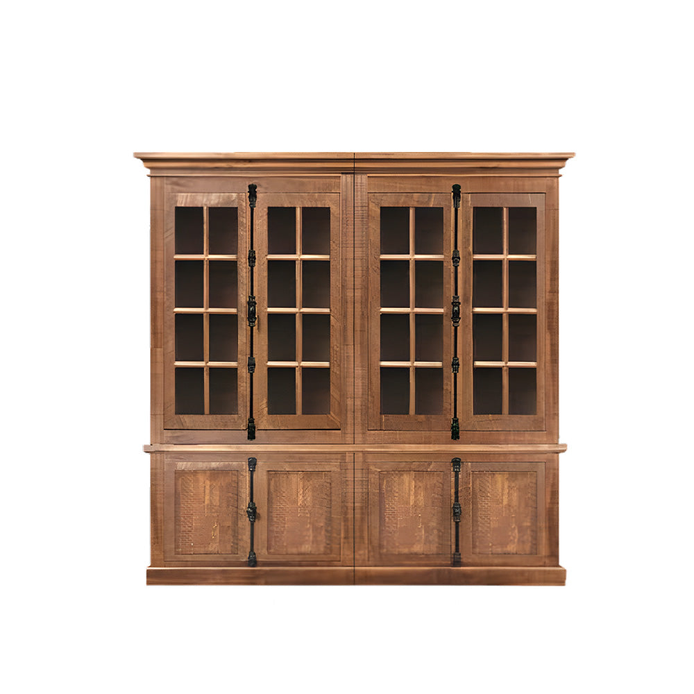 Alexandria Wall Cabinet 4 Glass/4 Wood Door