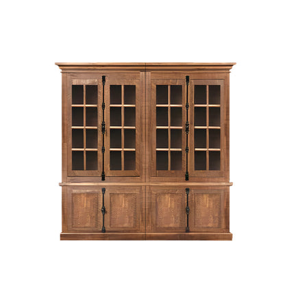 Alexandria Wall Cabinet 4 Glass/4 Wood Door