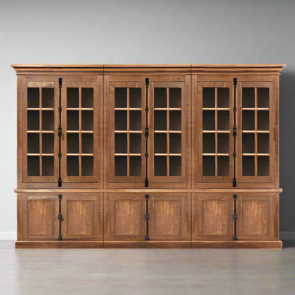 Alexandria Wall Cabinet 6 Glass/6 Wood Door