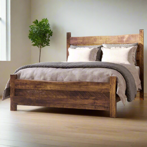 Edgewood Live Edge Solid Wood Flat Panel Bed