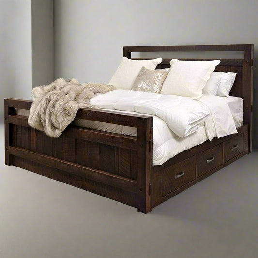 Timber Solid Wood Storage Bed