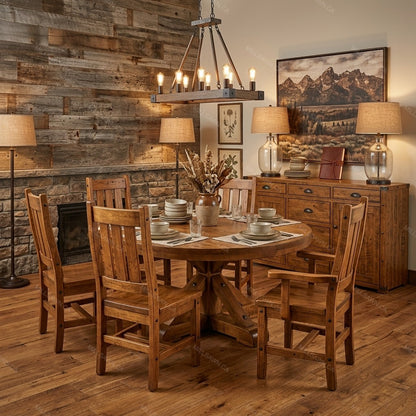 Strand Solid Wood Round Dining Table