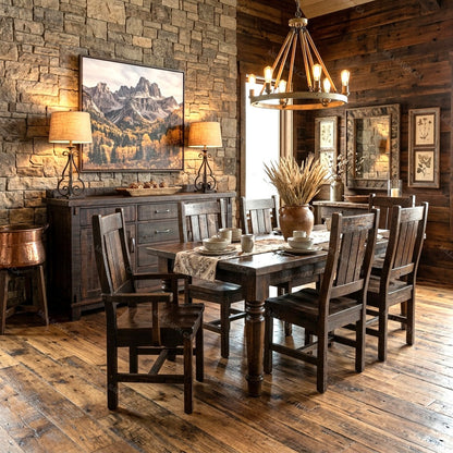 Taho Solid Wood Dining Table With End Leaves