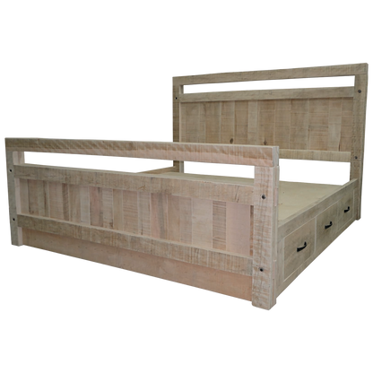 Timber Solid Wood Storage Bed