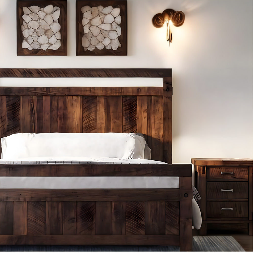 Timber Solid Wood Storage Bed