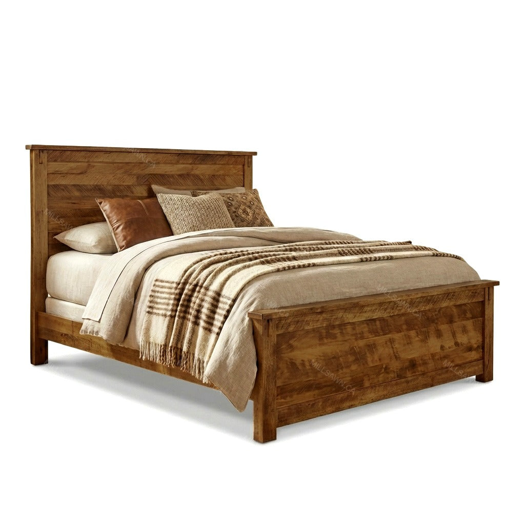 Urban Farmhouse Solid Wood Bed