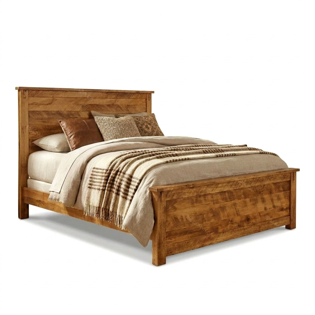 Urban Farmhouse Solid Wood Bed