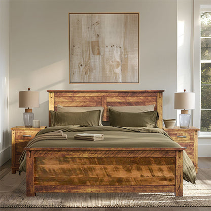 Urban Farmhouse Solid Wood Bed