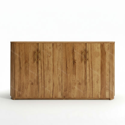 Vallery Solid Wood Sideboard With Flat Doors