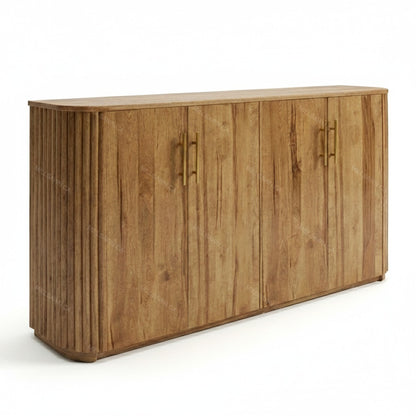 Vallery Solid Wood Sideboard With Flat Doors