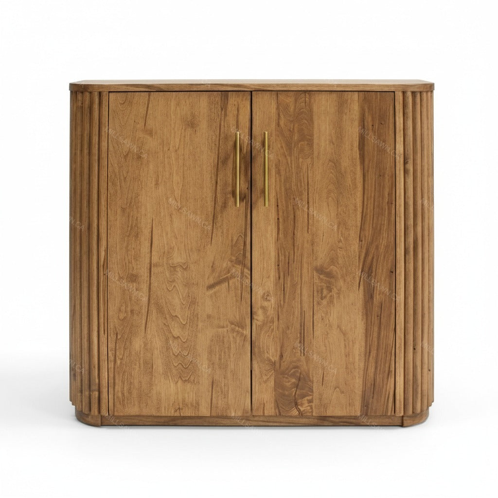 Vallery Solid Wood Sideboard With Flat Doors