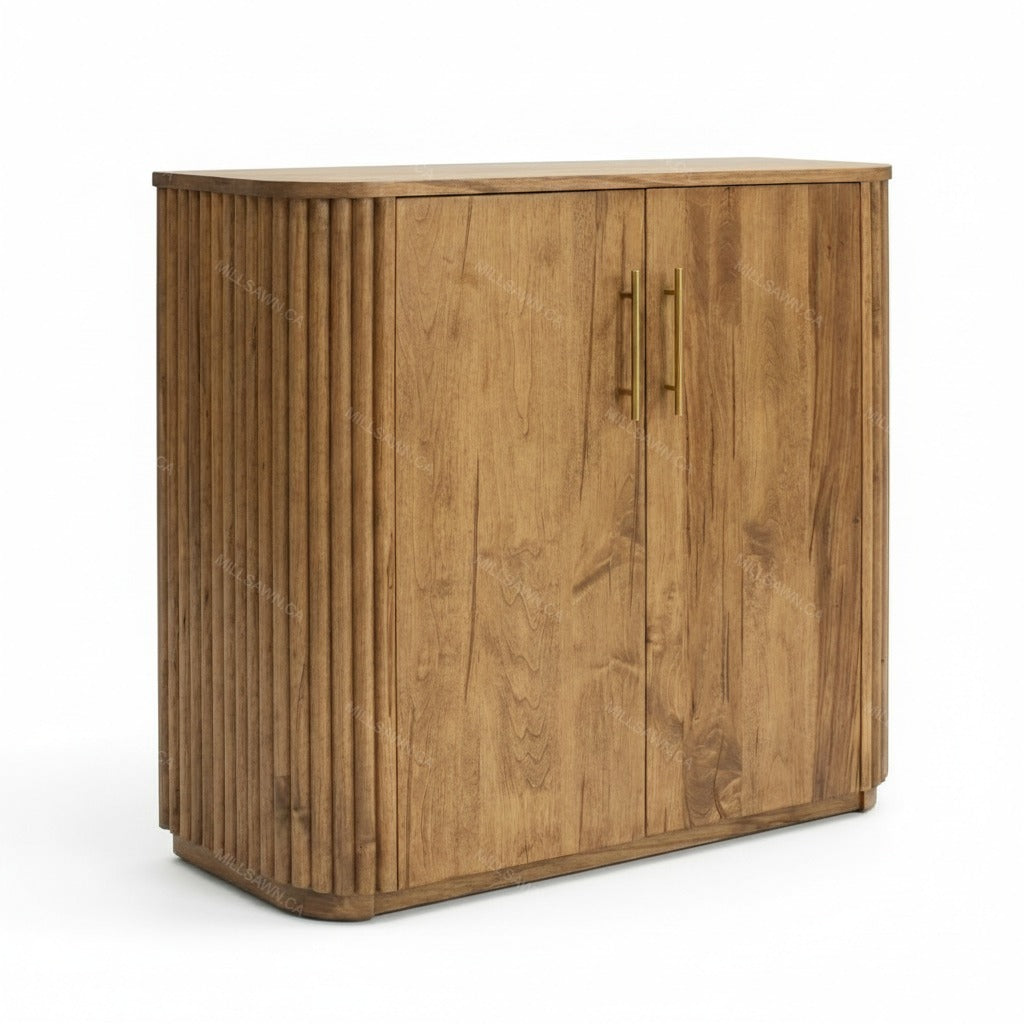 Vallery Solid Wood Sideboard With Flat Doors