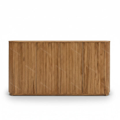 Vallery Solid Wood Sideboard With Fluted Doors