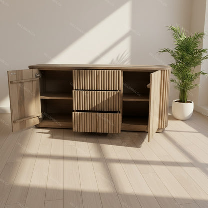 Vallery Solid Wood Media Stand
