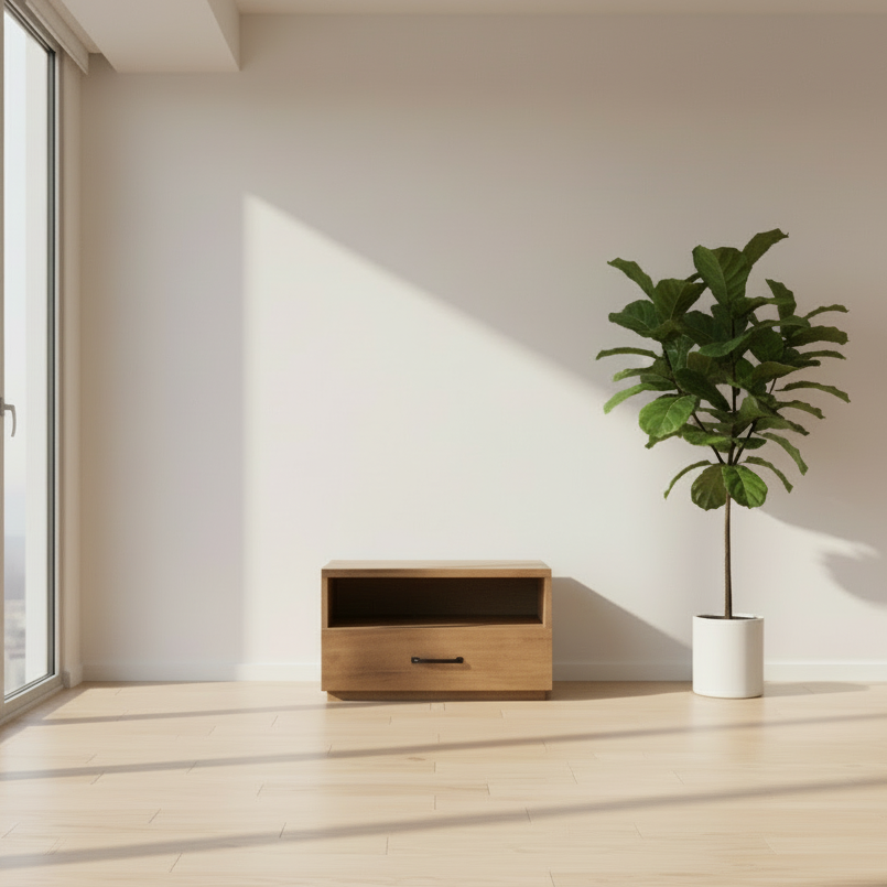 Table de chevet en bois massif Wellmont