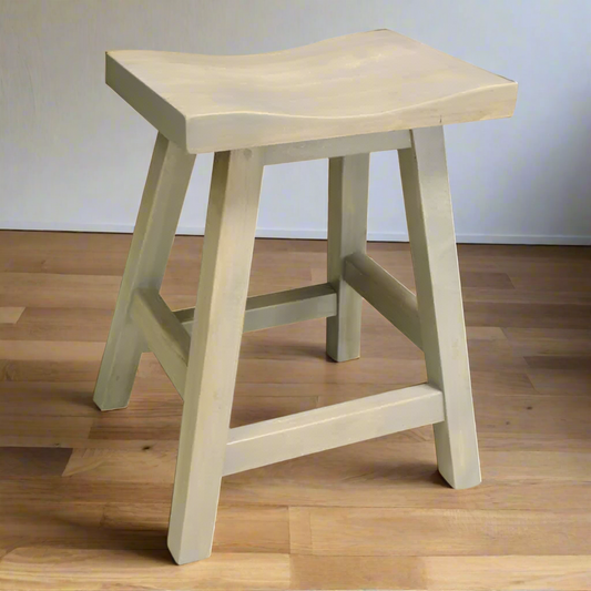 Yukon Solid Wood Saddle Stool