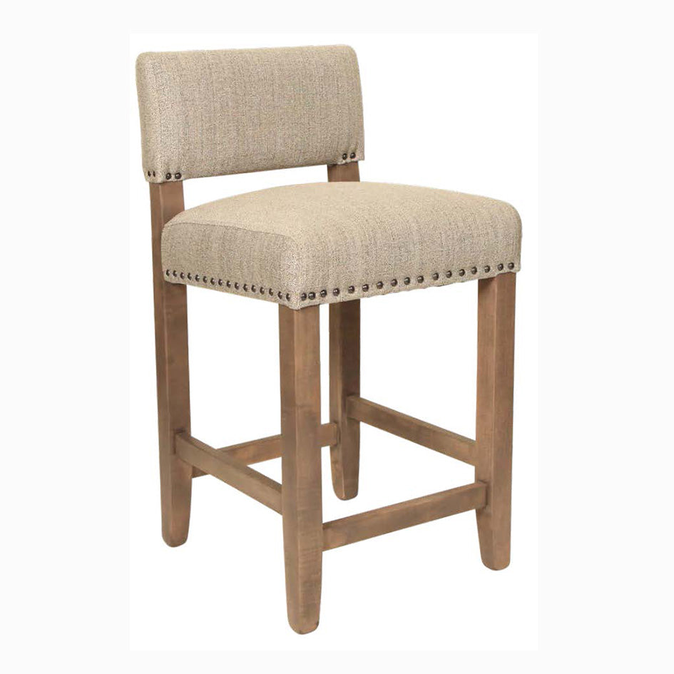 Salwick Upholstered Solid Wood Bar Chair