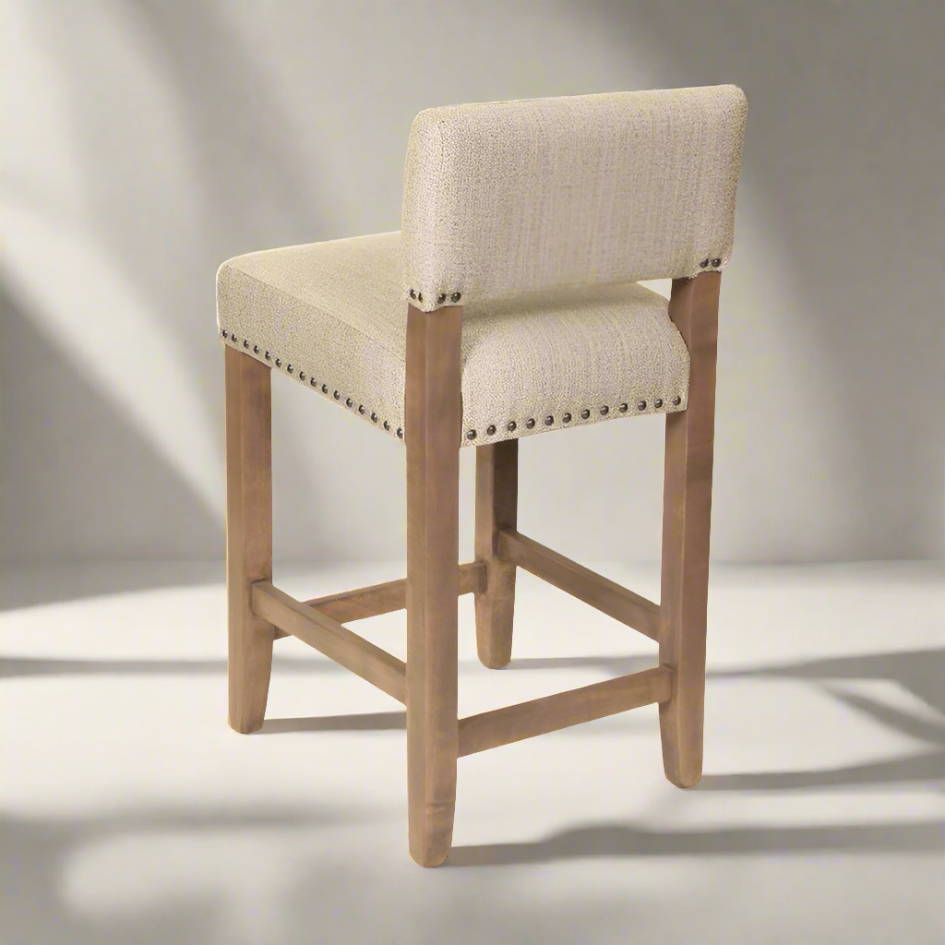 Salwick Upholstered Solid Wood Bar Chair